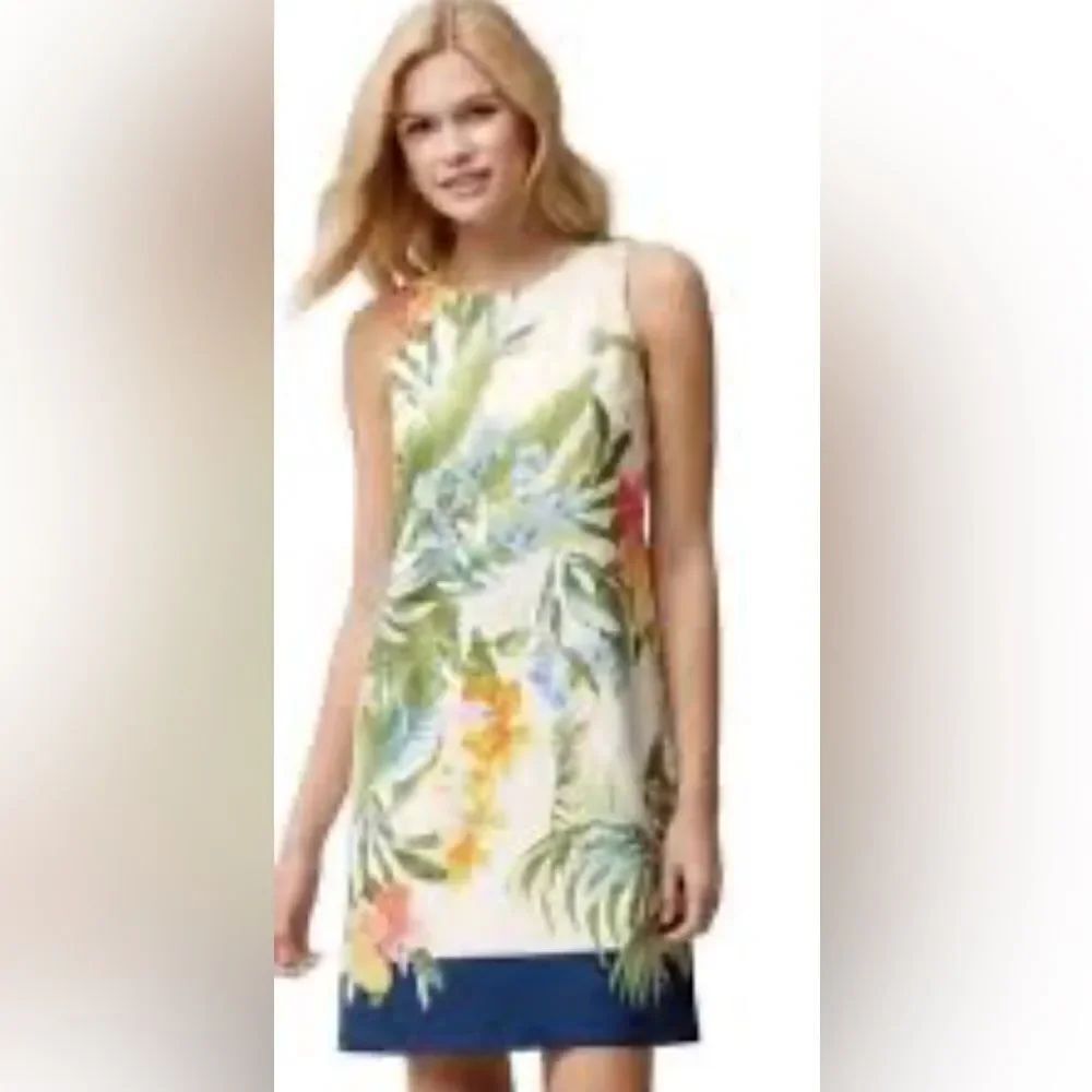 ❤️ Tommy Bahama Madeira Blooms Heritage Silk Sleeveless Tropical Shift Dress XXS